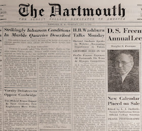 A copy of The Dartmouth, featuring an article by Budd Schulberg.