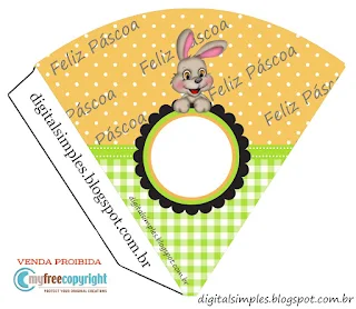 Funny Easter  Free Printable Cones.
