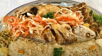 Attiéké poisson frit