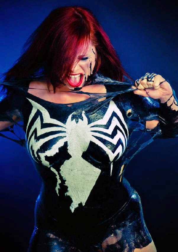 cosplay comics Marvel spider man Venom body paint comicbookcosplay •