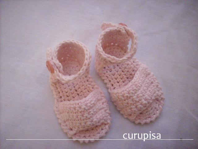 ... : Chancletas: sandalias de bebÃ© a crochet  crochet baby sandals