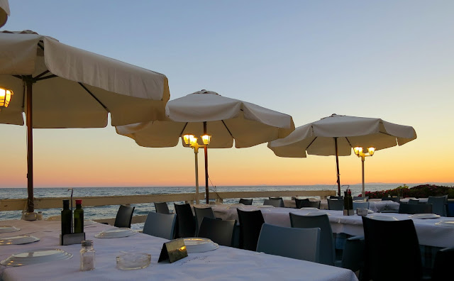 Marbella Spain Summer Holiday Restaurant Food Sea View Sunset