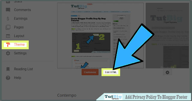 Welcome to the Tutbig Blogger tutorial today I will show you how to  Add Privacy Policy To Blogger Footer Step By Step Tutorial