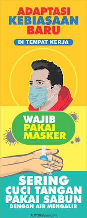 Free Desain Roll Banner Wajib Pakai Masker