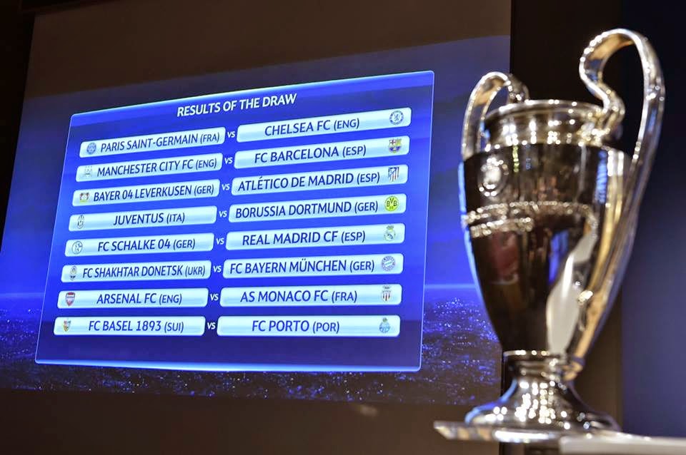 UCL Draw Round of 16 fixtures