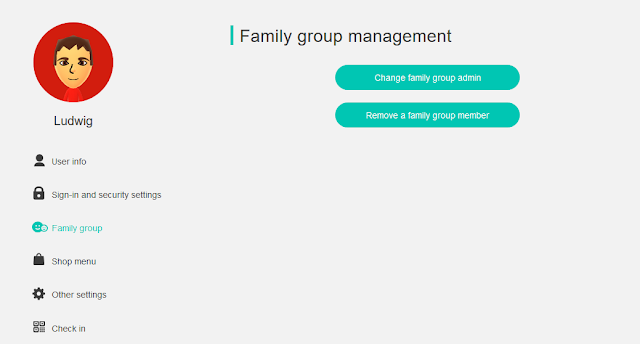 Family group management Nintendo Accounts