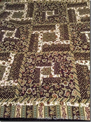 0115 UFO #6 - Green and Brown Quilt