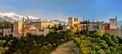 The magical Alhambra painting Peter Bojthe