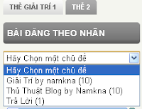 Tạo menu đổ xuống cho nhãn (drop down menu for label)