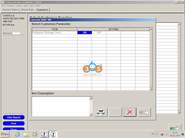 Openport Techstream V15 Review on Corolla 12