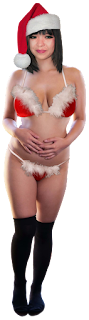 Nude girl Christmas transparent PNG clipart