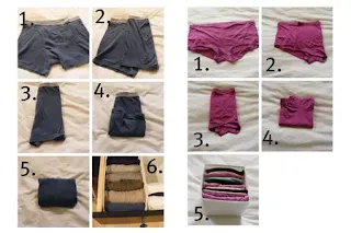 Pola melipat pakaian dalam ala Marie kondo