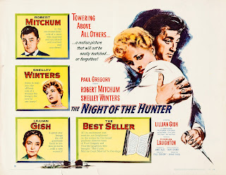 THE NIGHT OF THE HUNTER. Estados Unidos. Cartelera Half Sheet: 71 x 56 cms. LA NOCHE DEL CAZADOR. The Night of the Hunter. 1955. Estados Unidos. Dirección: Charles Laughton. Reparto: Robert Mitchum, Billy Chapin, Sally Ann Bruce, Shelley Winters, Lillian Gish, Peter Graves, Evelyn Varden, James Gleason, Don Beddoe, Gloria Castillo.