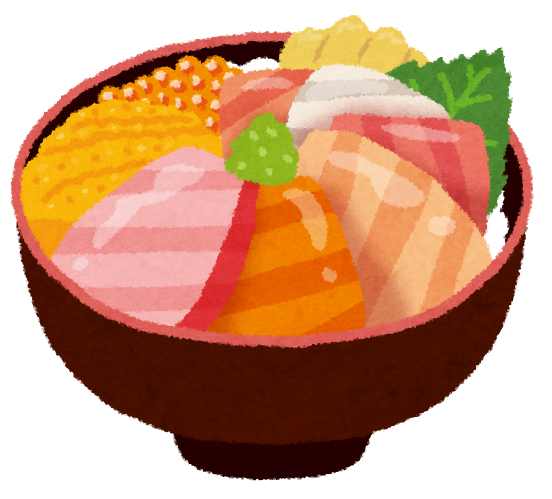 最高かつ最も包括的な海鮮丼 イラスト 白黒 美しい花の画像