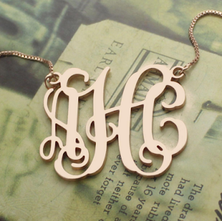 Rose Gold Monogram Necklace Collections