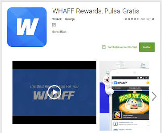 Cara Mendapatkan uang dari aplikasi whaff di android
