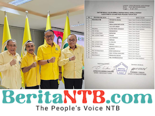 PJ Gubernur NTB Lalu Gita Ariadi Masuk Dalam Daftar Rekomendasi DPP Partai Golkar Untuk Pilgub Provinsi NTB 2024.