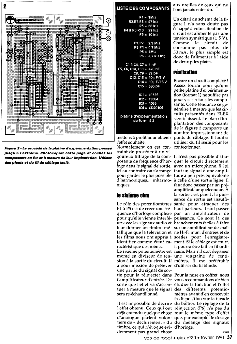 ÉLETRONIQUE ELEX n.30 fev-1991 VOX de ROBÔ ( robot)