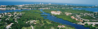 aerial view of Siesta Key and the Landings, Florida