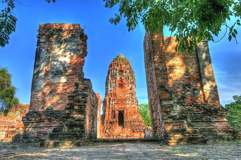 Wat Mahathat Ruinen Tempel Ayutthaya Thailand 2