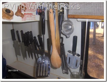 Creative storage solutions for the kitchen - from RVing with the Rakis.