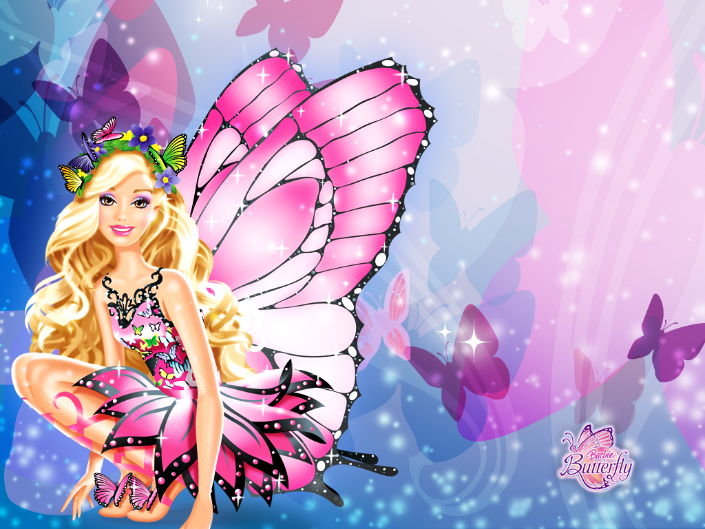 UP DESK WALLPAPERS: Barbie Butterfly