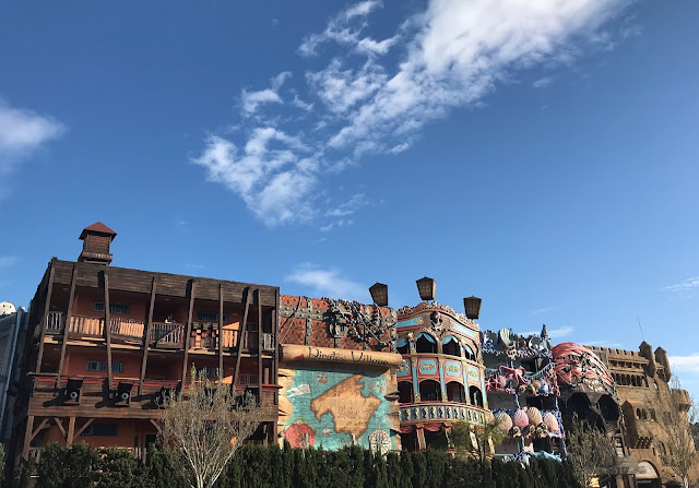 Outside of Pirates Village pirate themed hotel in Majorca