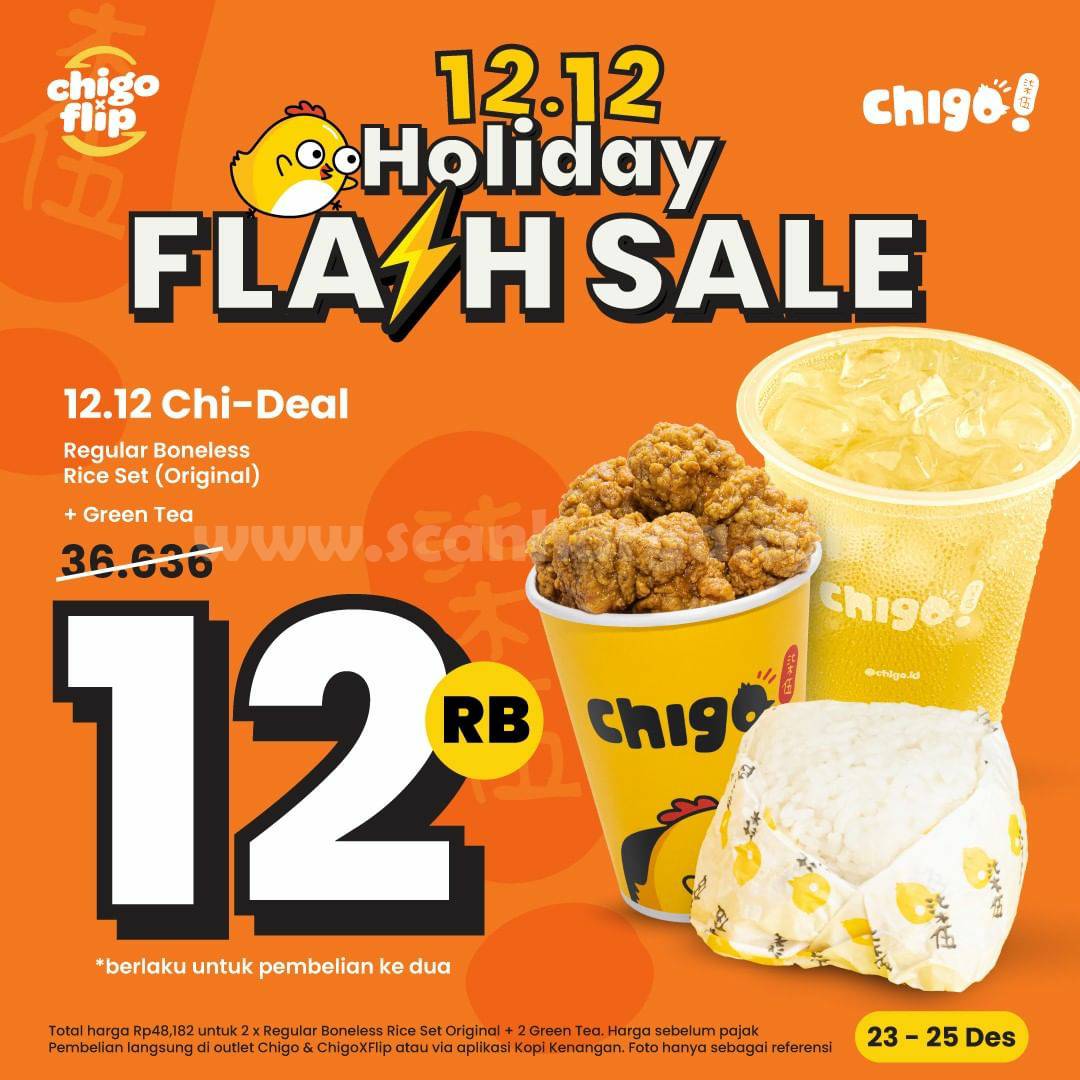 Promo CHIGO 12.12 HOLIDAY FLASH SALE – Spesial Paket mulai 12RB*