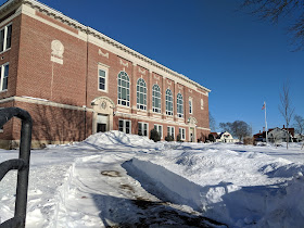 earlier this winter, Davis Thayer in the snow