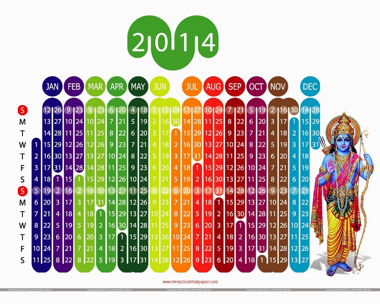 Calendar 2014 Wallpaper | Hindu God Wallpaper