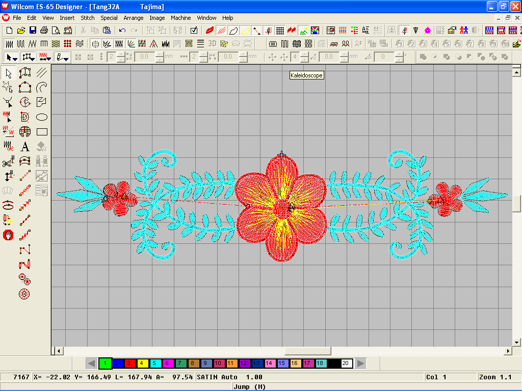 Desain Bordir gambar  bunga  simpel  emb