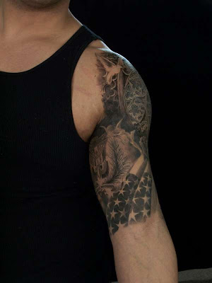 half sleeve tattoo themes. New Tribal Half Sleeve Tattoo. Posted by stain at 7:20 PM