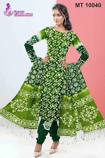 সুতির বাটিক থ্রী পিস