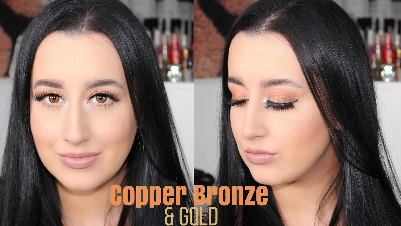 Glowing Copper Bronze Gold Makeup Tutorial ColourPop X Kathleen