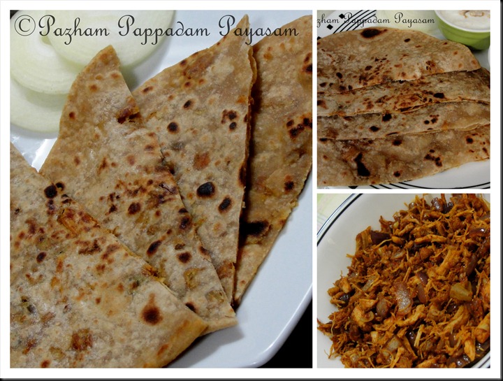 Chicken stuffed chappathi