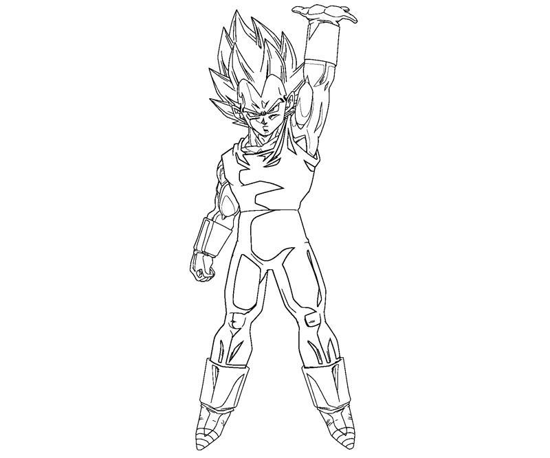 Printable Vegeta 6 Coloring Page