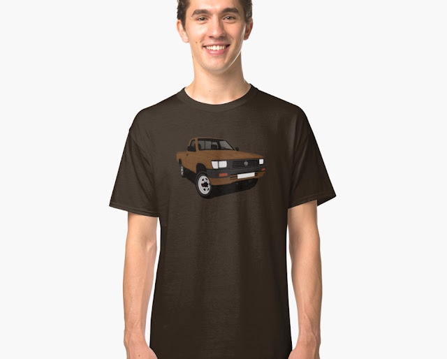 toyota hilux pickup brown basic t-shirts