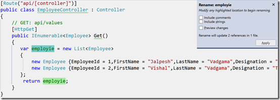 rename-feature-dialog-visual-studio-2015 rename-feature-dialog-visual-studio-2015