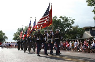 The United States Marines Open the 2008 4th on Broadway Parade.