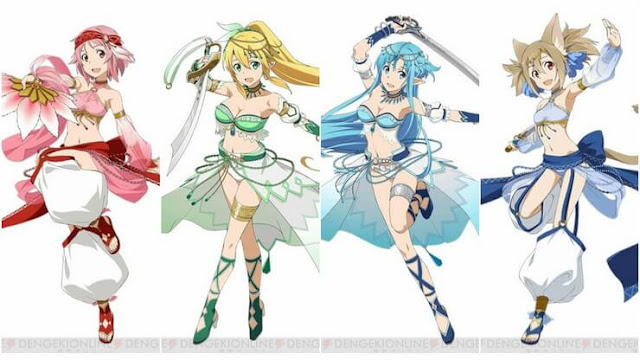 Sword Art Online : Code Register Membuat Para Heroine Memakai Kostum Penari