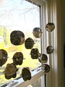 DIY Window Covering, DIY Paper curtain, DIY Mobile, Silhouette Mobile, Paper Globes, Easy Kids Craft