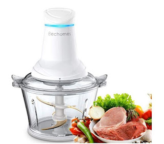 Elechomes Meat Grinders Electric Food Processor Vegetable Chopper with Glass Bowl, Kitchen Food Chopper Blender Mincer 1.8L