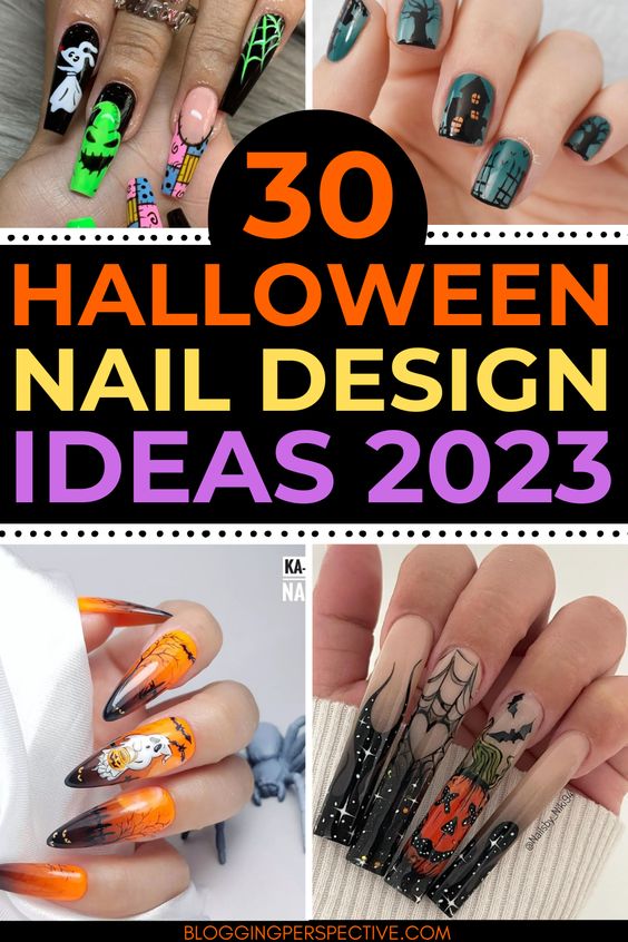 Super cute Halloween nail designs 2023