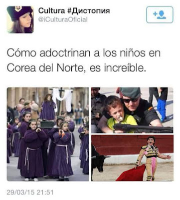 Meme adoctrinamiento Corea Del Norte y España