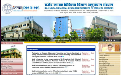 ICMR RMRIMS Recruitment 2020 :Apply for various vacancy of Laboratory Technician and Technical Assistant Posts.