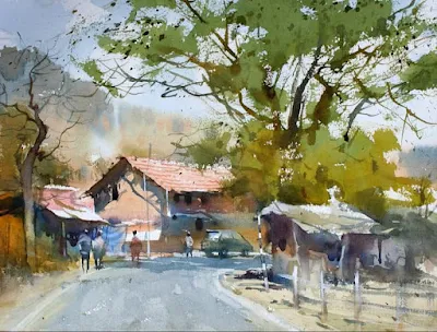 Landscape painting Vijay Achrekar