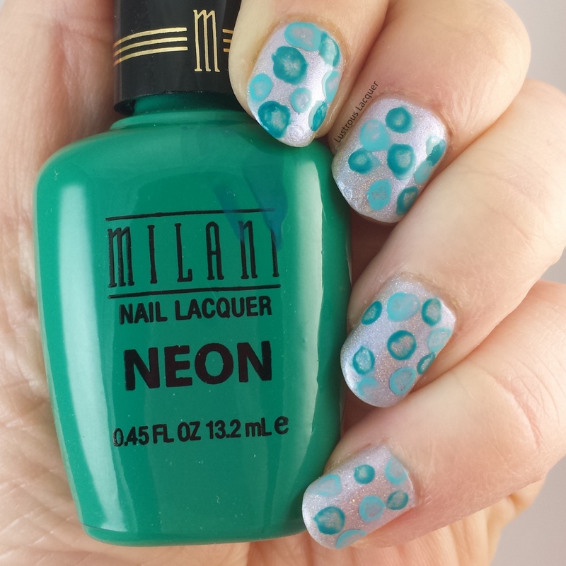 Blue, aqua and green dotticure for Summer Challenge - Lucy's Stash