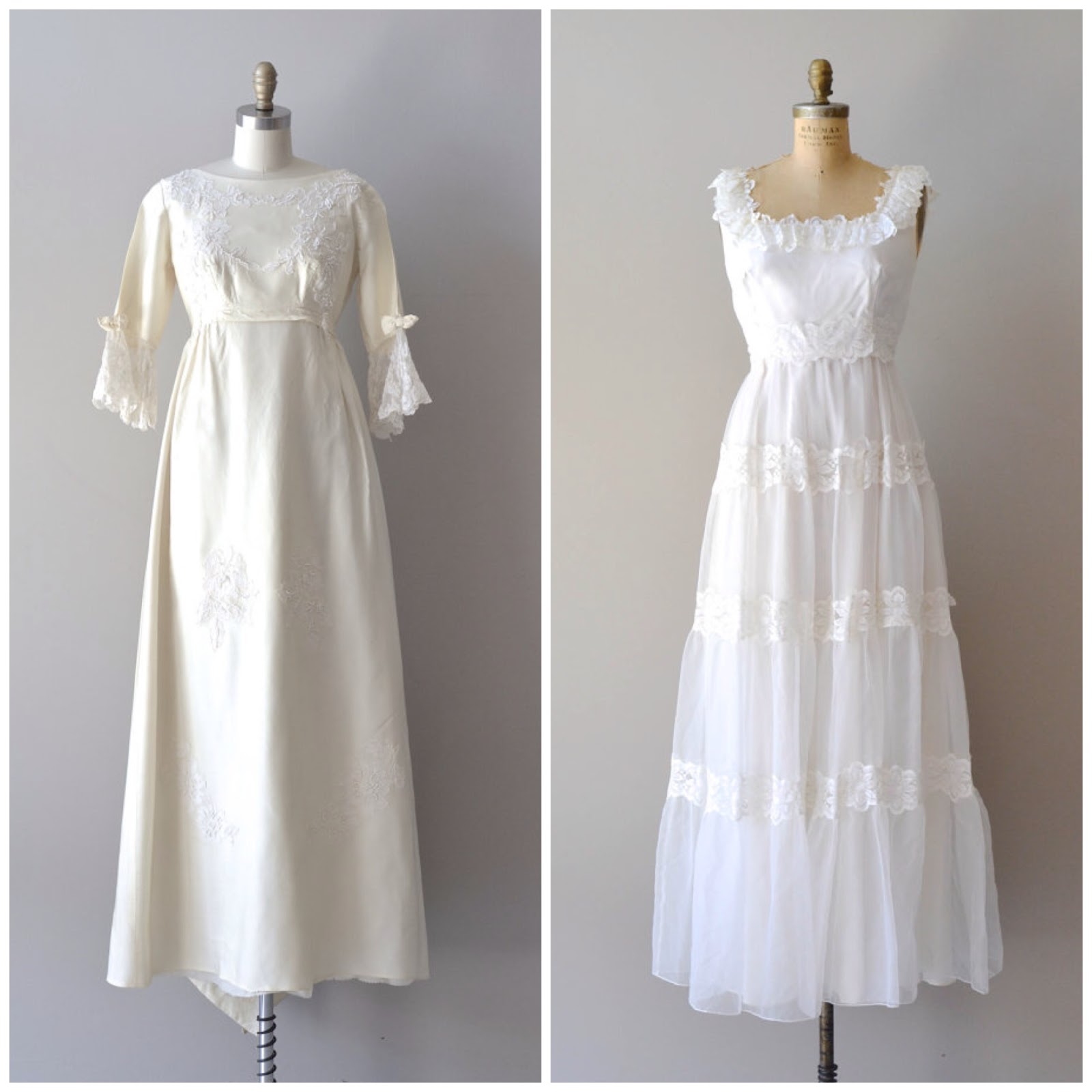 vintage wedding dresses vintage 1960s wedding dress - SANDITON gown