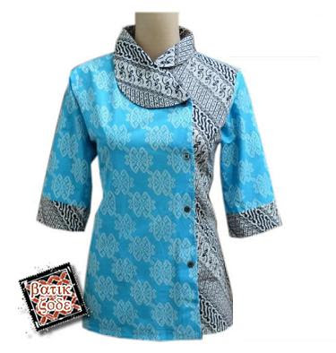 Desain Baju Batik Kancing Samping