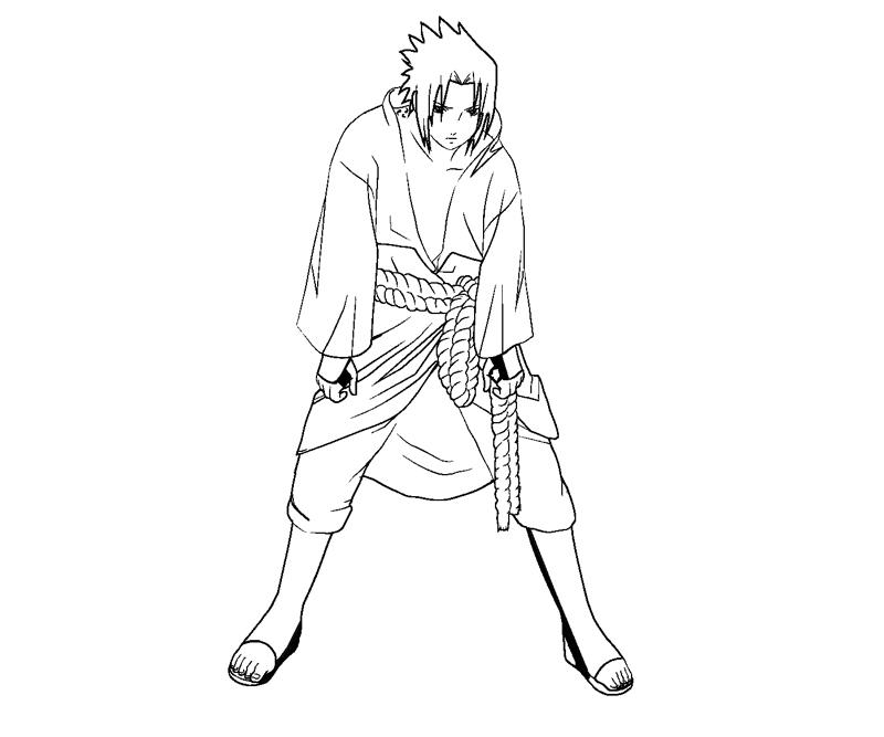 Printable Sasuke Uchiha 5 Coloring Page